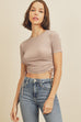 Dress Forum - Knit Ruched Side Tie Tee (3 Colors Available)