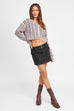 Emory Park - 2 Tone Cable Sweater