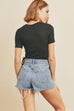 Dress Forum - Knit Ruched Side Tie Tee (3 Colors Available)