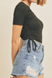 Dress Forum - Knit Ruched Side Tie Tee (3 Colors Available)