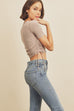 Dress Forum - Knit Ruched Side Tie Tee (3 Colors Available)
