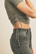 Dress Forum - Knit Ruched Side Tie Tee (3 Colors Available)