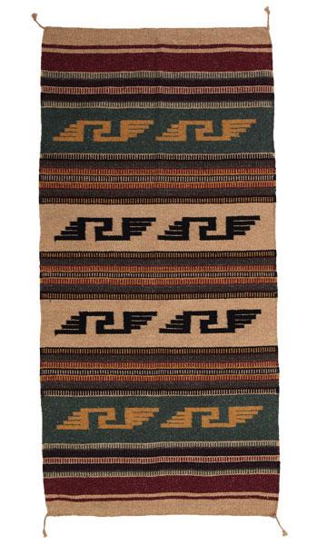 Southwest Tan Multi Azteca Handwoven Rug