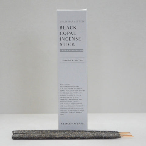 Cedar & Myrrh - Burning Ritual Black Copal Incense Stick