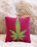 Meta Bird - Tufted Pot Leaf Pillow