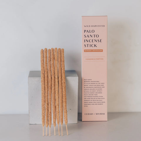 Cedar & Myrrh - Burning Ritual Palo Santo Incense Stick