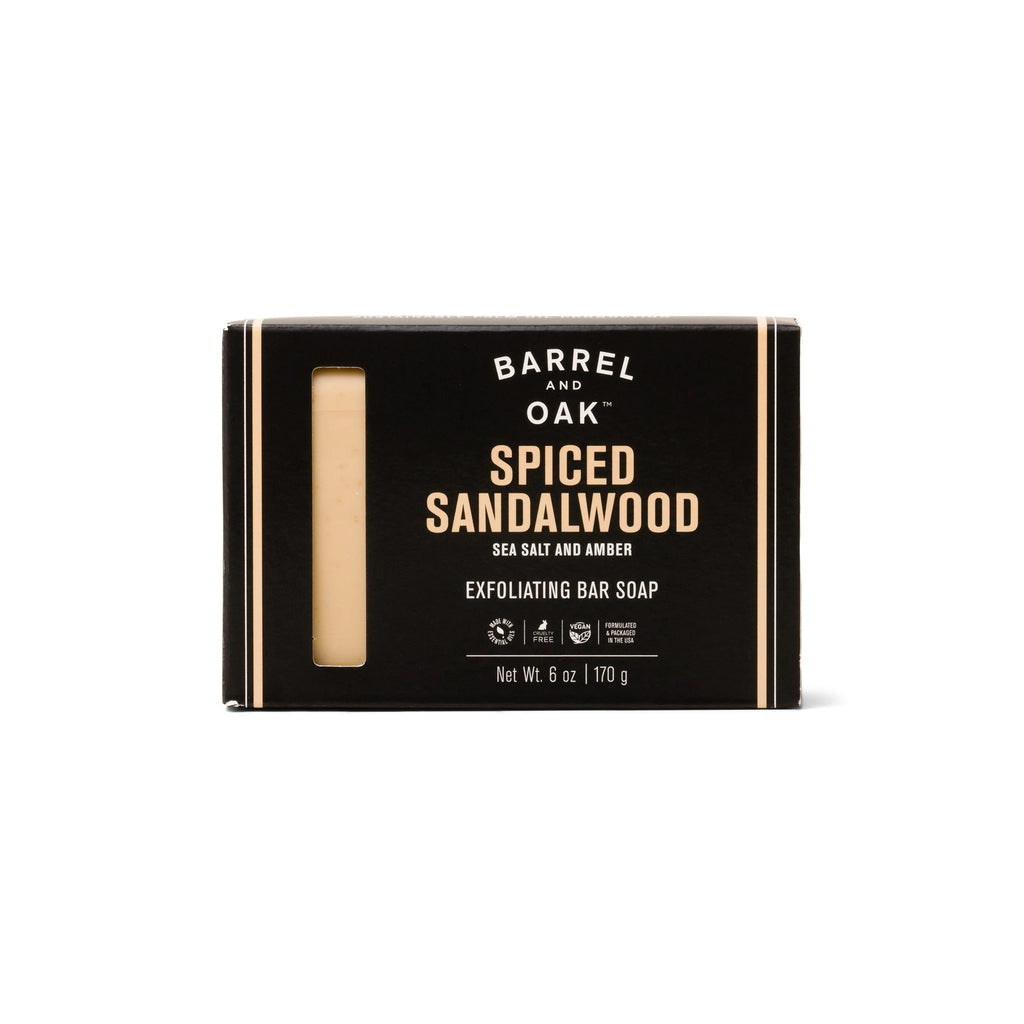 Barrel & Oak - Spiced Sandalwood Exfoliating Soap Bar